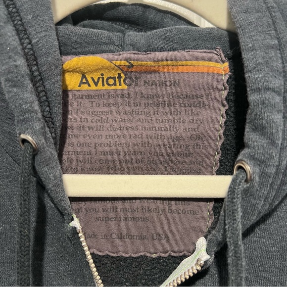 Aviator Nation Austin City Limits ACL 2016 Gray Zip Hoodie Small Rainbow Stripe - Picture 5 of 6